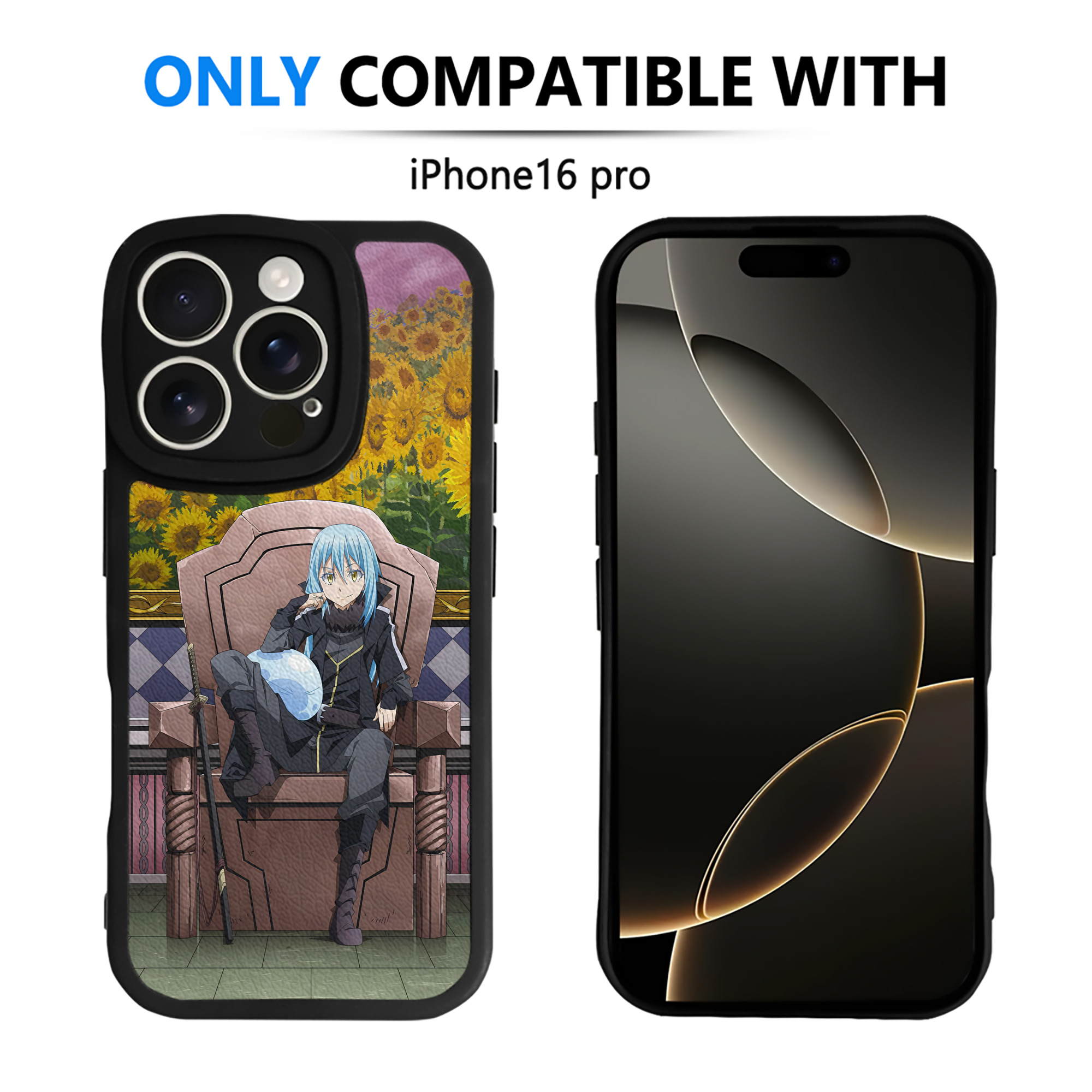 （画像用） 転スラ Regarding Reincarnated to Slime 【iPhone 16シリーズ対応】シリコンスマホケース（レザー調） 材質：シリコン